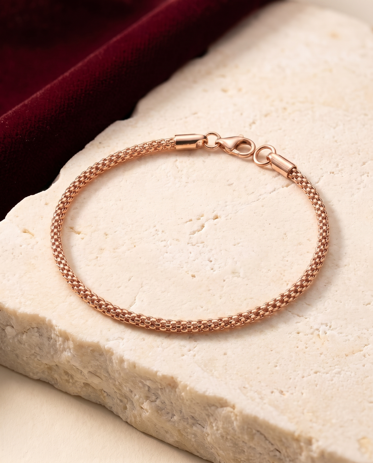 Bracciale Luce Gold 18kt in oro rosa, dettaglio macro