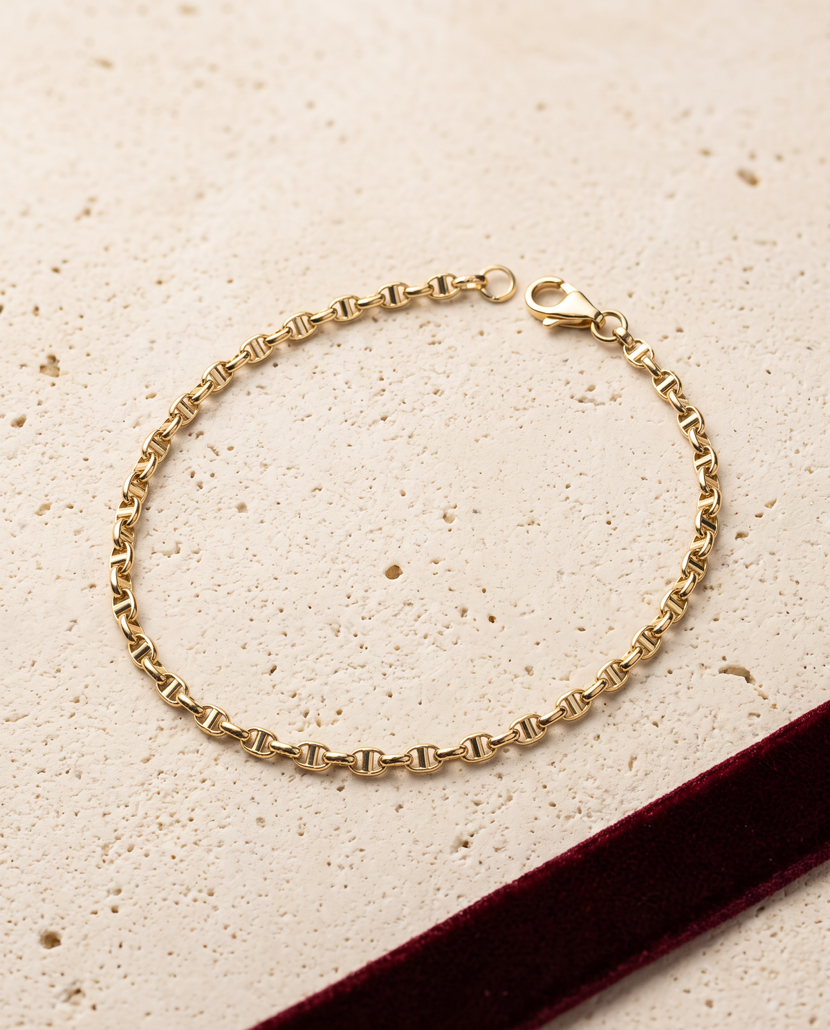 Bracciale Modulo Gold 18kt su pietra chiara