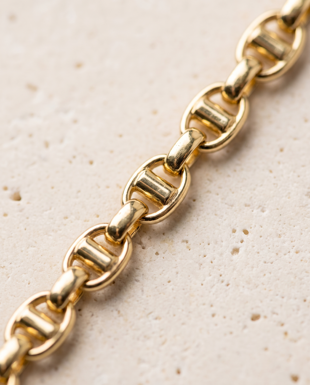 Bracciale Modulo Gold 18kt dettaglio macro della maglia