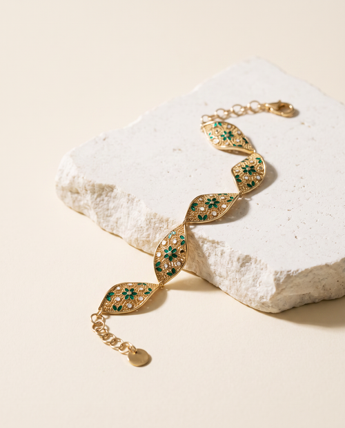 Bracciale Cattedrale Maglie — Oro Verde