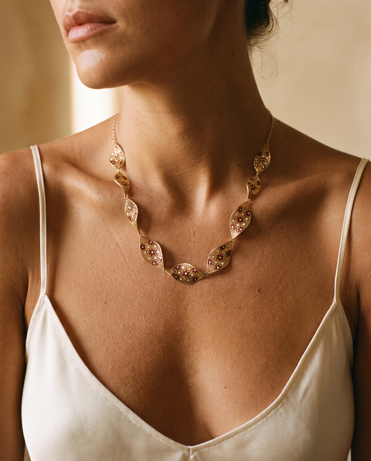 Collana Foulard — indossata al collo