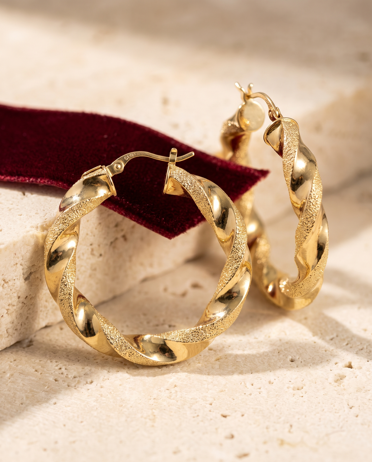 Orecchini Intreccio Gold 18kt misura Grande, diametro 3,5 cm