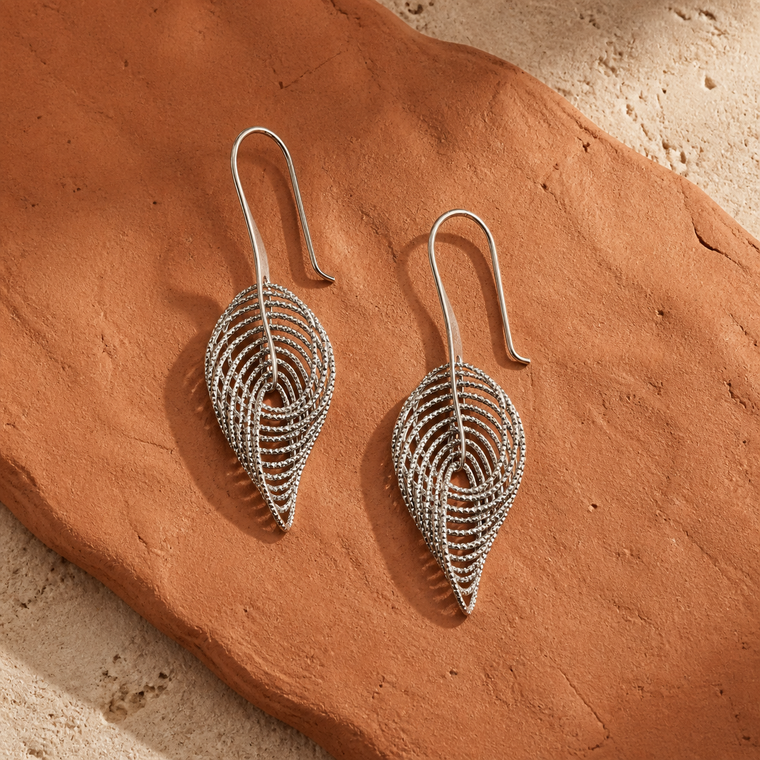 Orecchini Strati della collezione Terra in argento 925 su argilla