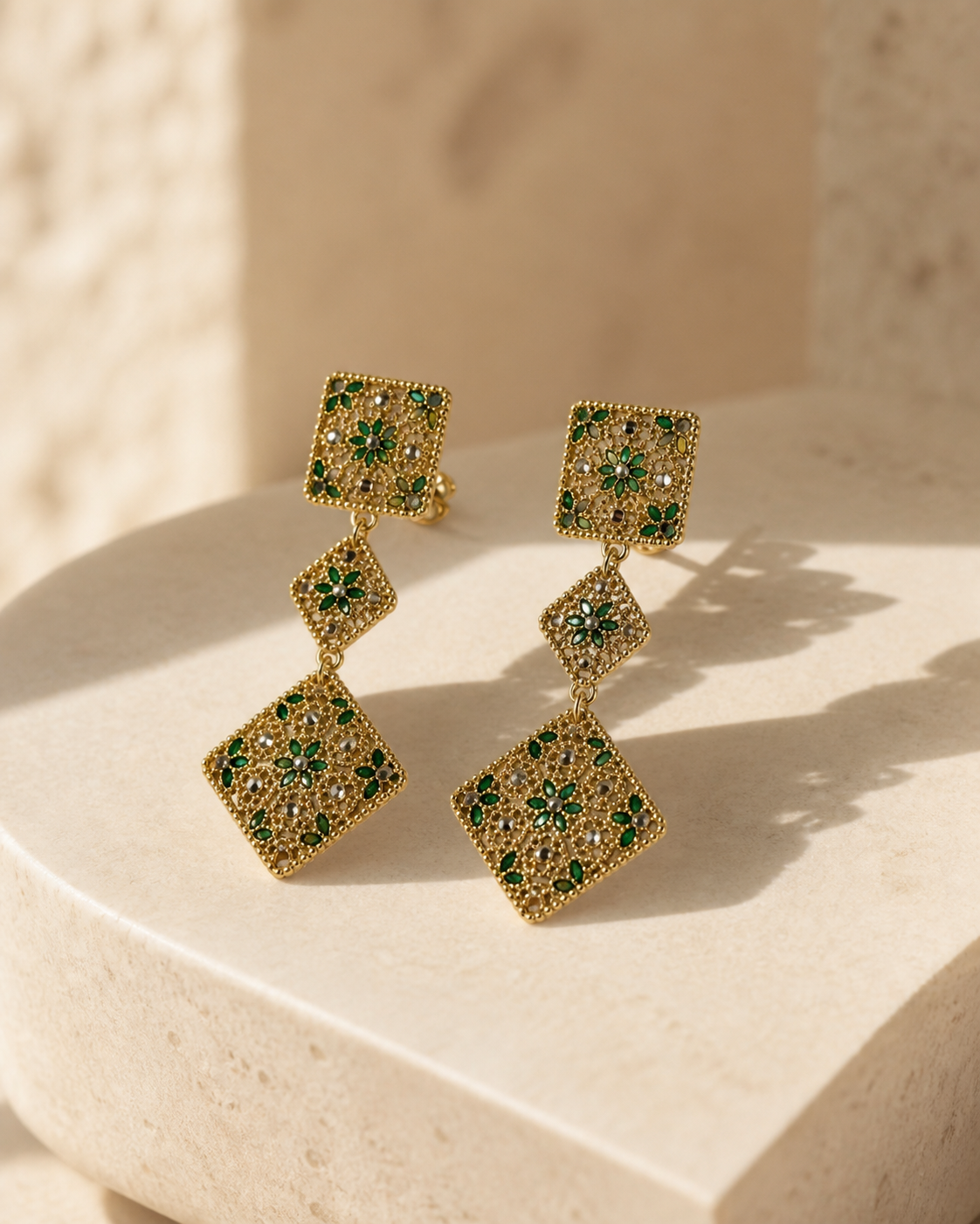 Orecchini Spear Oro Verde — Cattedrale Rosoni